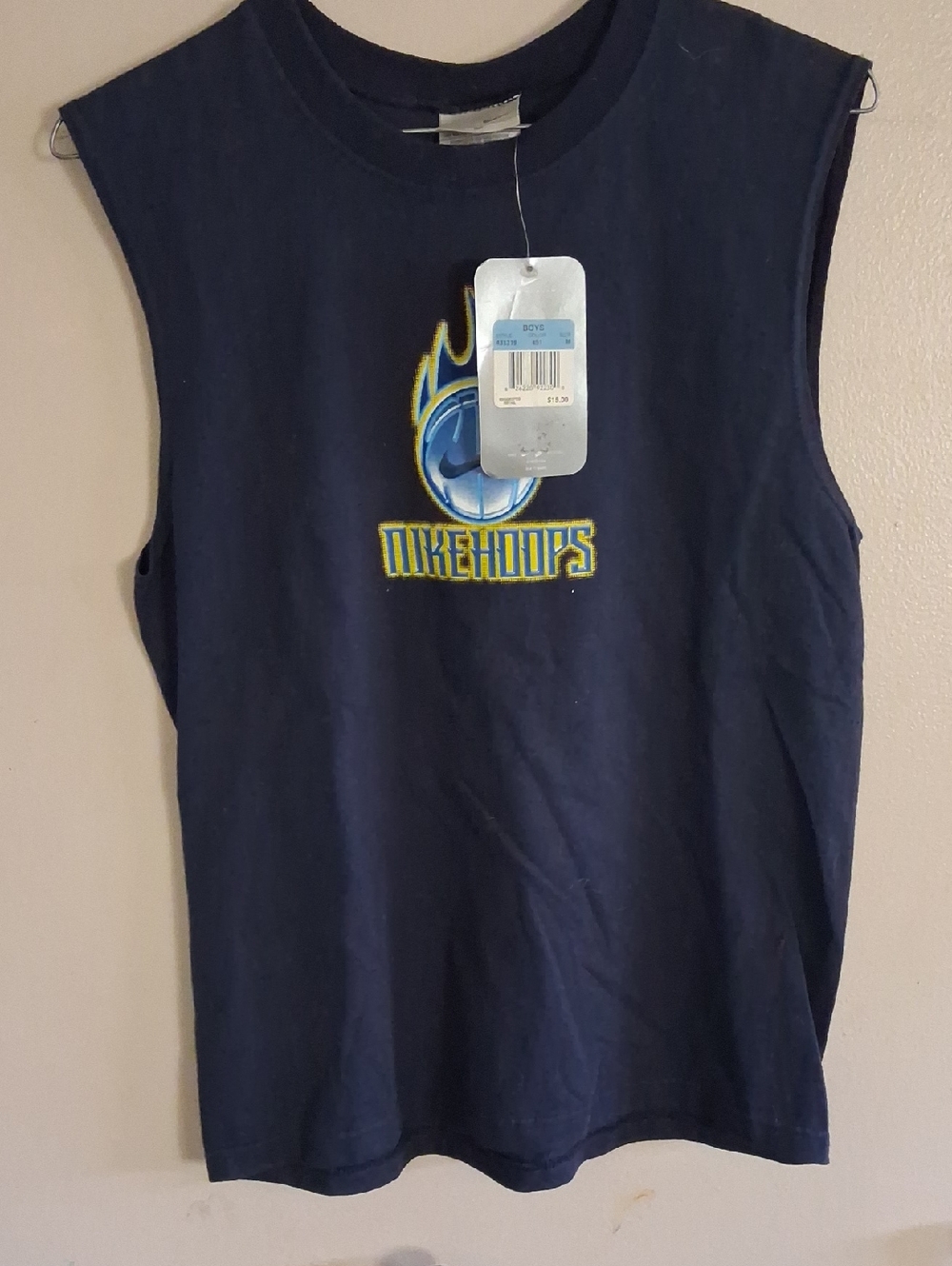 Nike Navy Sleeveless Basketball Graphic Tee